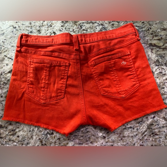 Rag & Bone orange cut off Jean shorts 25 - Picture 3 of 5